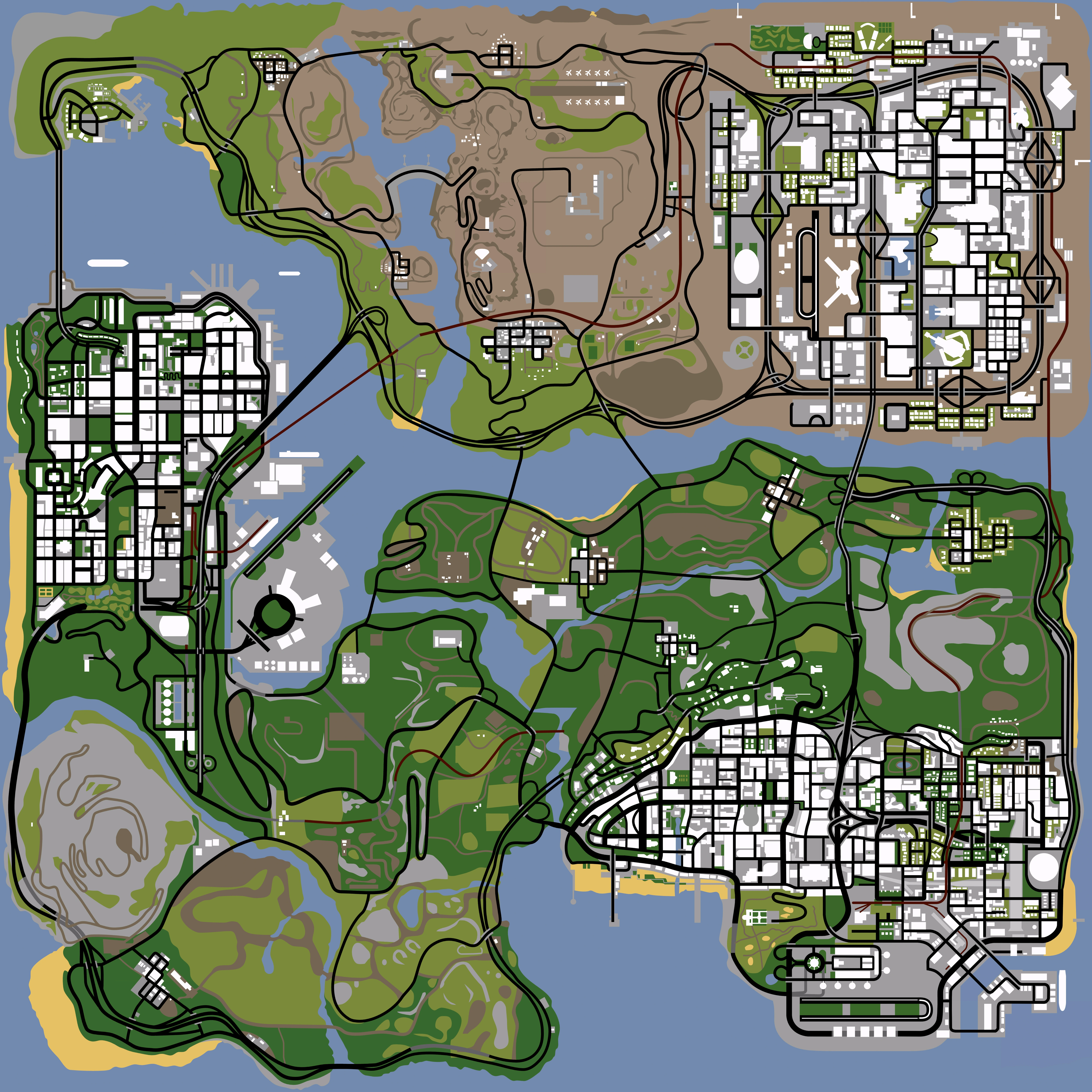 GTA SA map